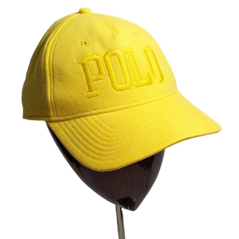 Polo Ralph Lauren Men's Logo Yellow Terry Cloth Snapback Baseball Hat O/S NWT